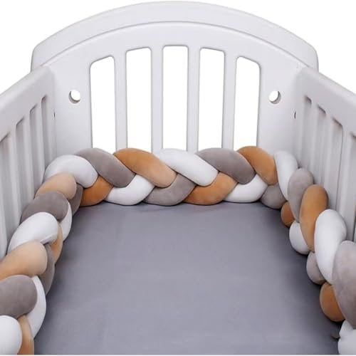 EXZFW Bettschlange Geflochten, Bettumrandung geflochten, Bettnestchen Bettschlange, Handmade Superweich Knotenkissen Bettkissen Stillkissen Bettrolle Zierkissen Bettumrandung Schlange,No20,150cm