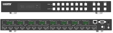 FOURKAY 8x8 HDMI Matrix 8K60 Audio Extraction, Scaler, ARC, Automation EDID