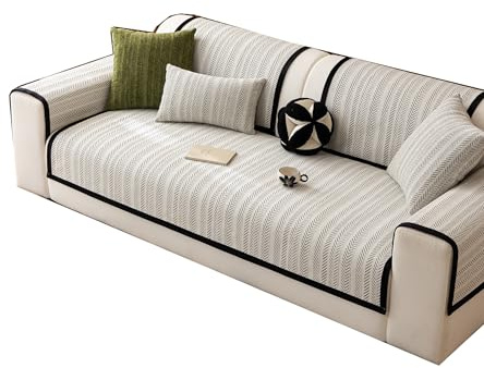 ZeugLung Sofa Couch überzug, Sofabezug, Couchbezug überwurf, Sofa Bezug Decke rutschfest (Schwarz, 70x210cm/27x83, 1PCS)