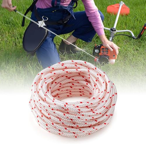 Rücklaufstarterseil Ersatzseil 10 Meters Ø4,0 mm Seilzugstarter Starterseil Rasenmäher Seilzug Ersatz Zugseil Starterseil Rasenmäher für Stihl Craftsman Husqvarna Kettensägen Rasenmäher und Trimmer