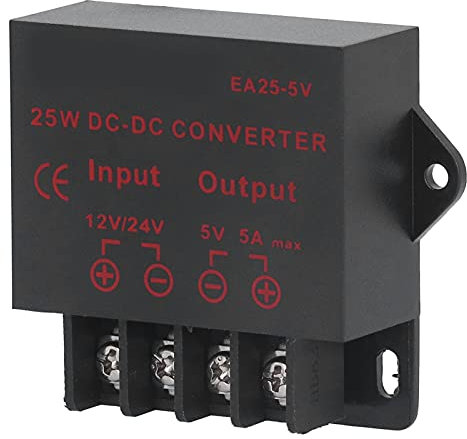 Stabilizzatore di Tensione Durevole DC 12V 24 V a 5 V 5A Modulo Trasformatore del Regolatore per Riduttore di Alimentatore per Uso Marino