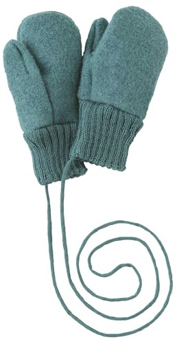 Disana WALK-HANDSCHUHE Baby & Kinder - 100% Bio-Merino, Wollwalk – wetterfest & super warm - unisex in 3 Größen - nachhaltig & fair – mit Strickkordel verbunden - made in Germany