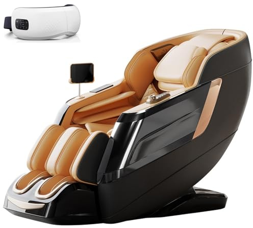Sillón de masaje inteligente 4D, cápsula de sueño de gravedad cero sofá de masaje de lujo para el hogar brazo robótico biónico masaje de airbag de cuerpo completo apto para uso en oficina(Orange)