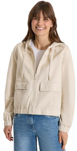 Cecil Damen 2117665 Jacke mit Kapuze und Elastikbund (1er Pack)