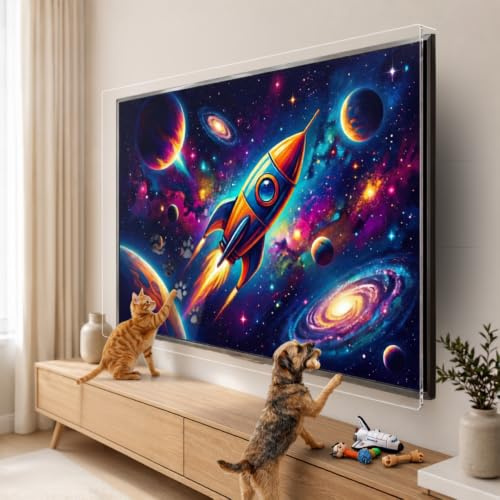 TV Screen Protector The Screen Protector Heavy-Duty Ultra Clear, Impact & Scratch Resistant – Premium Protection for LED, LCD, OLED & QLED TVs 3mm (43 (98cm x 58cm))