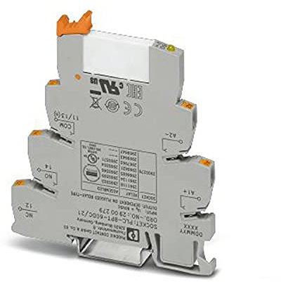 PHOENIX CONTACT PLC-RPT-60DC/21 PLC-Schnittstelle, Bestehend aus Grundklemme PLC-BPT./21 mit Push-in-Anschluss, 60DC Eingangsnennspannung, 10 Stück