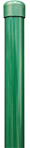 Alberts 617738 Zaunpfosten für Fix-Clip pro | für die Befestigung mit Einschlag-Bodenhülsen | zinkphosphatiert, grün kunststoffbeschichtet | Länge 1415 mm | Schellen-Ø 34 mm