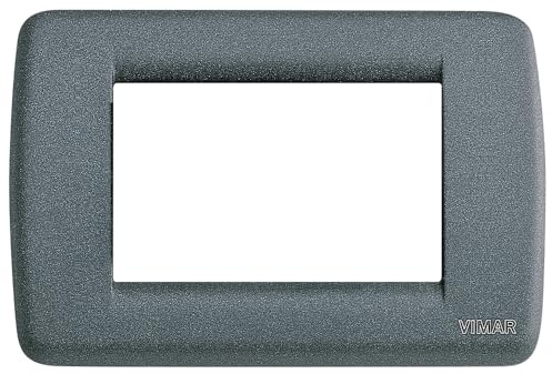 Vimar 16753.46 Idea placca Rondò 3 moduli, 12.3x8.2x0.9cm, ardesia