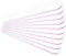 NAILFUN 10x Profifeile Nagelfeile gerade weiss Körnung 100/180 - Kern pink/rot