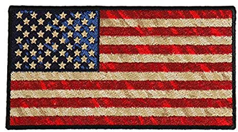 Hot Leathers PPA8530 - Toppa ricamata con bandiera americana in difficoltà, multicolore, 12,7 x 7,6 cm