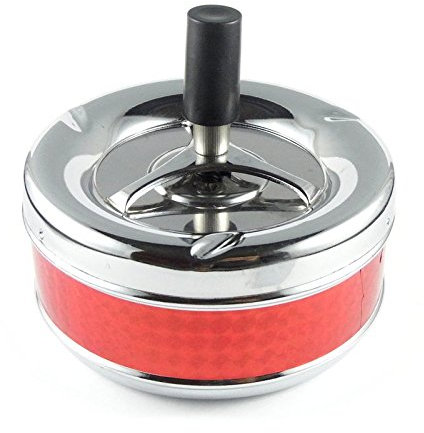 Starlet24 Drehaschenbecher Windaschenbecher Aschenbecher Sturmaschenbecher Ascher Rot 9 cm