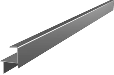 Gartenwelt Riegelsberger Abschlussprofil für Dielen 25-26 mm Länge 190 cm Alu eloxiert Silber für alle Terrassensysteme 6 Stück