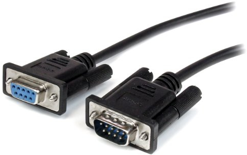 StarTech 0.5m Black Straight Through DB9 RS232 Serial Cable M/F