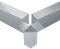 bellissa Schneckenblech Eckteil aus Metall - 99621 - Schneckenzaunecke für den Garten, feuerverzinkt - 7 x 7 x 20 cm