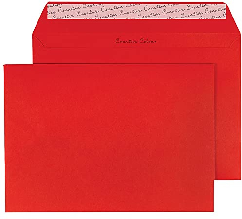 Blake C5 Wallet Envelope Peel and Seal - Red (Pack of 250 Sheets)