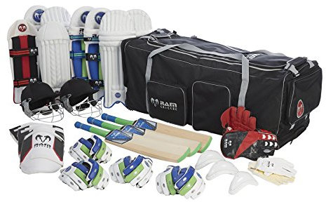 Ram Cricket Challenger Team Kit Bundle - Senior - Bats, Pads, Gloves, Helmet & Bag