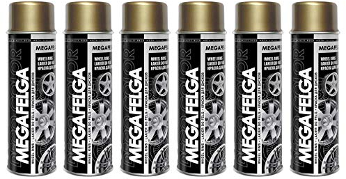 6er Sparpack 500ml Felgenlack Felgen Farbe Gold