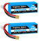 Yowoo 2 Pack LiPo Battery 14.8V 2600mAh 130C 4S Graphene Battery with XT60 Plug for RC Evader BX Car Truck Truggy RC Airplane Helicopter Quadcopter UAV Drone FPV Racing Vehicle Boat