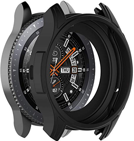 MWOOT 3 Pezzi custodie per Samsung Galaxy Watch 46MM e Samsung Gear S3 Frontier, Anti Graffi Cover Nero