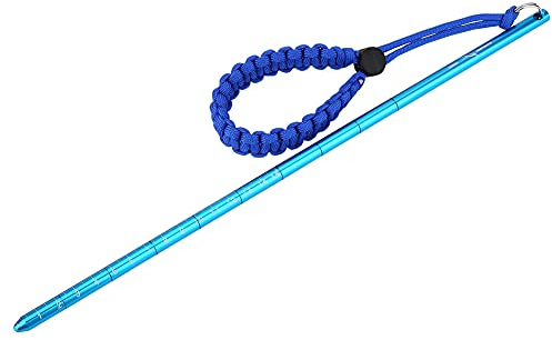 Alomejor Tauchen Pointer Stick Aluminiumlegierung Scuba Diving Noise Maker Stick mit Verstellbarem Handgelenk Lanyard Zubehör(Königsblau)