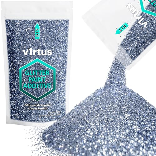 v1rtus Azure Blue Glitter Paint Additive 100g | Sparkle Glitter Paint for Walls Interior Exterior