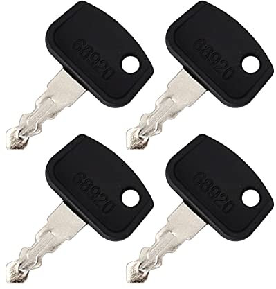 PL501-68920 Clés de Contact (4 Clés) pour Tracteur Tondeuse Kubota Chargeur Bx25 Bx2350 Bx2660 F2680 F2880 F3680 Gr2000 Gr2110 Gr2120 Rtv1140 Rtv900 Zd1021 Zd323 Zd326 Zd331 Zg227