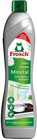 Frosch - Limpiador para Vitrocerámica Ecológico Mineral, Desengrasa y Abrillanta, Fórmula con Mármol Ultra Molido y Minerales - 500 ml