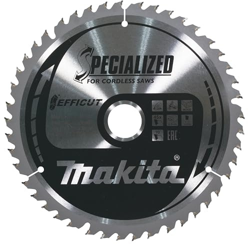 Makita E-06987 EFFICUT Kreissägeblatt Ø 216 x 2,0 x 30 mm, 45 Zähne, 10° Zahnwinkel, für saubere und schnelle Schitte in Holz, für Akku-Kapp- und Gehrungssägen