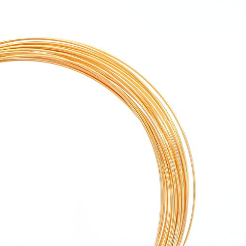 BEADIA 18K Gold Plated Wire 0.7mm 5 Meters Bead Cord for Bracelet Necklace Charm Beading Jewelry Making Findings