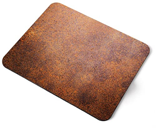Computer Mouse Mat Pad - Rustic Metal Effect Background Home Office PC Desk Accessory Flexible Fabric Top Large 5mm Laptop Desktop Printed Art Ergonomic #14654