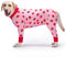 Yeapeeto Einteiler für Hunde, zur Erholung, für große und mittelgroße Hunde, Schlafanzug, Ganzkörper für Haarausfall, Allergien, Anti-Lecken, Wundschutz, Kegel-Alternative (XL, Erdbeere)