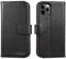 LENSUN Flip Case for iPhone 11 Pro, Genuine Leather Wallet Phone Cover [RFID Blocking] with Card Holder Shockproof Folio Compatible with Apple iPhone 11 Pro - Black