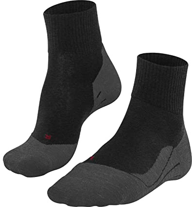 FALKE Herren TK5 Wool Short Wandersocken atmungsaktive schnelltrocknende klimaregulierende geruchshemmende Wolle Funktionsmaterial leichte Polsterung antiblasen Trekkingsocken kurz dünn 1 Paar | Leicht und bequem für Freizeitwanderungen