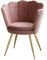 lukmebel Shell Polstersessel Shelly Elegantes Und Modernes Design Weich Im Griff Velours Vertikale Nähte Für Schönheitssalons Wohn- Und Schlafzimmer 66x56x84 cm Rosa