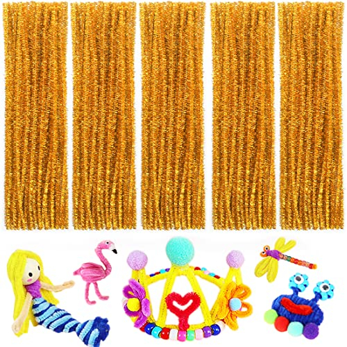 Pfeifenreiniger, Pfeifenreiniger, Handwerk, Kunst und Handwerk, Handwerk, Bastelbedarf, Kunstbedarf (goldener Glitzer)