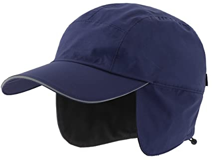 Magracy Casquette de baseball imperméable avec cache-oreilles pour homme, bleu marine, Taille unique