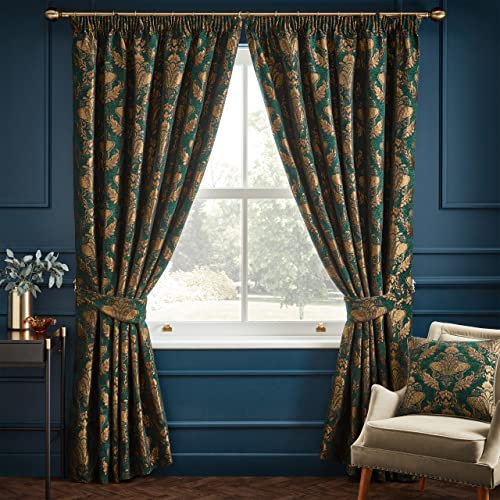 Paoletti Shiraz Pencil Pleat Curtains,168 x 183cm