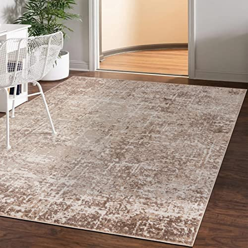 Mazovia Abstraktes Vintage Designer Teppich - Kurzflor - Weich Teppich für Wohnzimmer, Esszimmer - ÖKO-TEX Wohnzimmerteppich - Teppiche Beige 200 x 300 cm