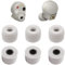 JNSA Replacement for Sony WF-1000XM4 WF-XB700 Memory Foam Ear Tips Noise Canceling Foam Eartips Ear Cap Ear Tip L Size 3 Pairs, [Fit in Case], Silver,Large Size (FoamXM4S3PL)