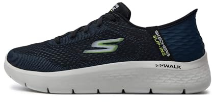 Skechers Herren Gowalk Flex - Scarpe Da Ginnastica Per Allenamento Atletico Con Schiuma Raffreddata Ad AriaSneaker, Marineblau und Limettengrün, 42 EU