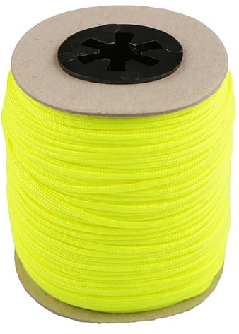 100m Schmuckschnur 1,5mm Jalousieschnur Zugschnur Schmuckkordel Polyester Farbwahl, Farbe:neongelb
