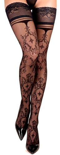 Ballerina Fantasy Halterlose Strümpfe (20 Denier), Schwarz, S/M