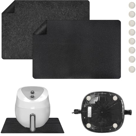 MININUSI 2 Tappetini Termoresistenti per Friggitrice ad Aria Calda, Tappetino Cucina in Feltro,Tappetino in Feltro,Scivolo per Microonde,Set di Cuscinetti Resistenti al Calore