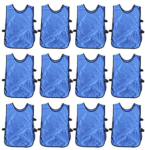 HERCHR 12 Stück Scrimmage-Trainingswesten Pinnies Scrimmage-Westen Für Kinder, Jugendliche Und Erwachsene Sport Pinnies Übungsweste Pennies