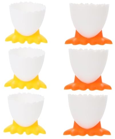 PRETYZOOM 6pcs Egg Cup Holder Kids Lunch Container Cup for Baby Cutlery Egg Cup with Base Egg Cup Cartoon Egg Holder Baby Food Tableware Eggs Egg Tray Storage Rack Child Pp