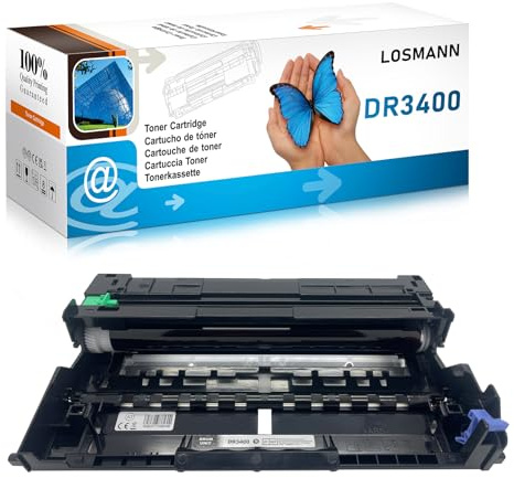 LOSMANN 1x Trommel Kompatible für Brother DR3400 DR-3400 Bildtrommel | Kompatible für Brother HL-L5000D L5100DN L5200DW L6400DW L5200DWT MFC-L5750DW L5700DW L5800DW L5850DW L6900DW
