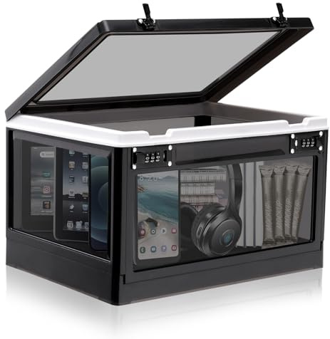 Lalifebuss Large Lockable Storage Box, 24 Litre Combination Lock Box for Personal Items/Office Locker/School/Medicine/Snacks/Phone Jail/Electronic/Home