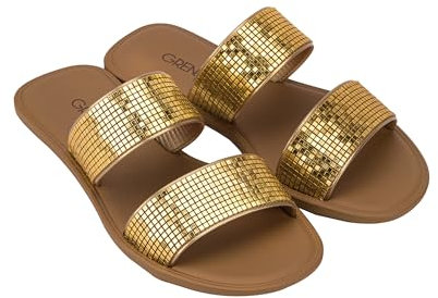 Grendha Damen BURITI Icone Slide AD Schiebe-Sandalen, Gold, 37 EU