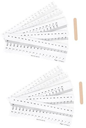 HEMOTON 2 Sätze Klaviertastatur-Aufkleber Klaviertastatur-Notendiagramm Aufkleber für Klavier piano noten aufkleber piano sticker Tastaturen Tastatur-Aufkleber für elektronische Orgeln PVC