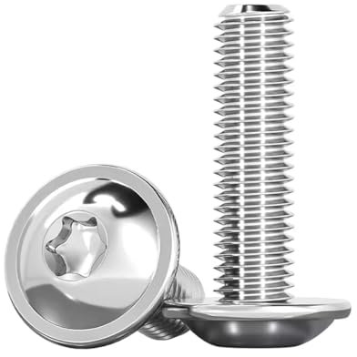 Drenky Viti M5 Testa Bombata, Viti Torx M5x25mm Testa Bombata Con Flangia ISO 7380-2 Bullone Meccanico Acciaio Inox A2 V2A Completamente Filettatura Completa, 20 Pezzi